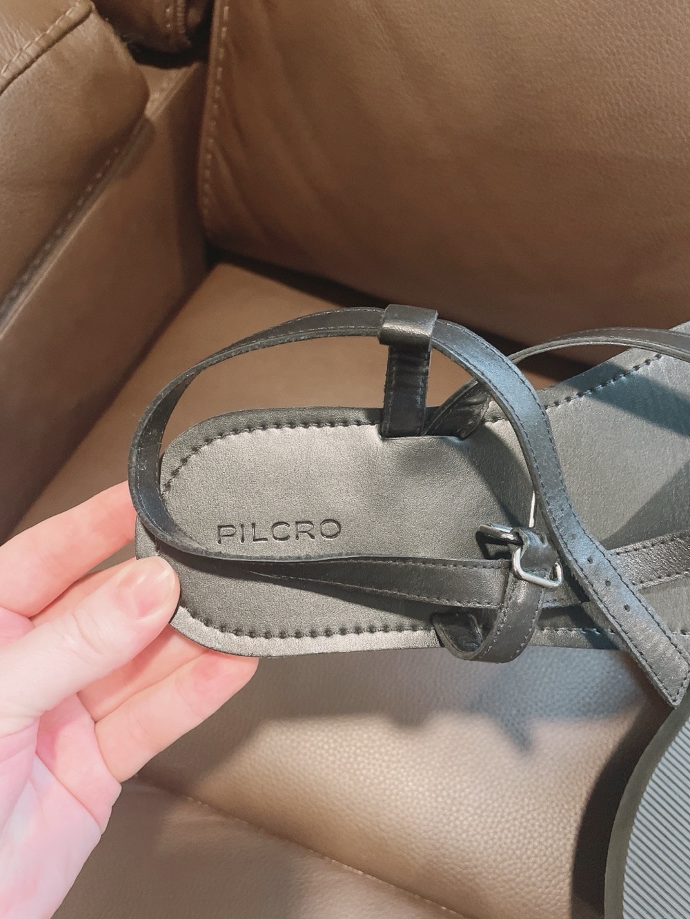 Anthropologie Pilcro Black Thong Sandals Size 39 - Picture 6 of 7